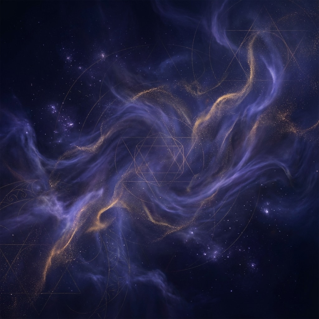 Cosmic background with stars and nebula